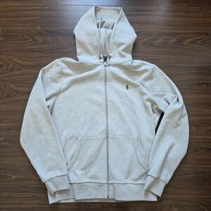 Ralph Lauren Light Gray Zip-Up Hoodie